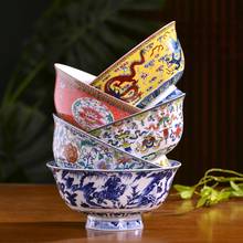 Ramen-cuenco de cerámica de 7 pulgadas estilo chino tradicional, cuencos para sopa, arroz, fideos, contenedor de mezcla, decoración de servicio de mesa 2024 - compra barato