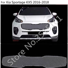 Grade dianteira de corrida com revestimento de metal, proteção para carroçaria, grade frontal, 1 peça para kia kx5 sportage 2016, 2017, 2018 2024 - compre barato