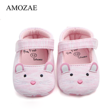 Newborn Baby Girl Shoes Cute Animal Pattern Princess Kid Anti-slip Shoes For 0-18 Months Infant Toddler Crib First Walker 2024 - buy cheap