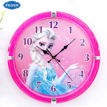 Disney-Reloj de pared de dibujos animados, de cuarzo, diseño moderno, de plástico, silencioso, para sala de estar, dormitorio y habitación de niños 2024 - compra barato