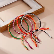 Multicolor Handmade Knots Bracelet Tibetan Buddhist Weave Rope Lucky Charm Friendship Bracelets for Men Women Adjustable Bangles 2024 - buy cheap