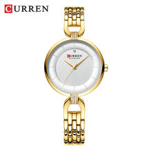 CURREN женские модные повседневные Элегантные часы женские часы люксовый бренд простые Кварцевые женские водонепроницаемые наручные часы reloj mujer 2024 - купить недорого
