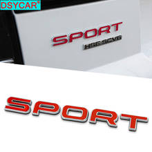 Dsycar 1 pçs moda 3d metal esporte carro lado fender tronco traseiro emblema adesivo decalques para land rover range rover estilo do carro 2024 - compre barato