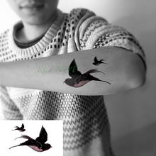 Waterproof Temporary Tattoo Sticker Animal swallow bird Tatto Flash Tatoo Hand Wrist Foot Arm Neck Fake Tattoos For Men Women 2024 - buy cheap