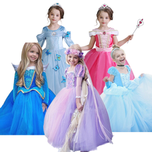 Girl Halloween Princess Costume Long Sleeve Dress For Kids Carnival Cosplay Robe Fille Children Dress 2024 - buy cheap