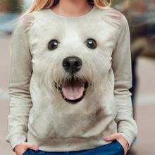 Women Hoodies Sweatshirts 3D Cats Dog Print Long Sleeve O Neck Sweatshirt Women Pullovers Tops Casual Women Hoodies ropa mujer 2024 - buy cheap