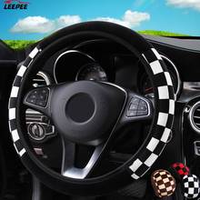 Fit for Most Cars Car-styling Diameter 38cm Universal Car Accessories Plush Fabric Auto Steering Covers Car Steering Wheel Cover 2024 - buy cheap