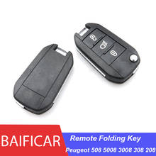 Baificar-llave de coche plegable con control remoto, 3 botones, 46 chips, con botón de luces, para Peugeot 208, 308, 3008, 508, 5008 2024 - compra barato