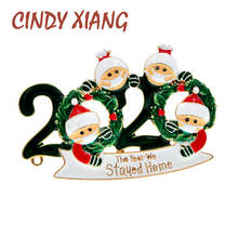 Cindy xiang 2020 natal broche família este ano ficamos em casa broches esmalte criativo broche pino figura jóias novo design 2024 - compre barato