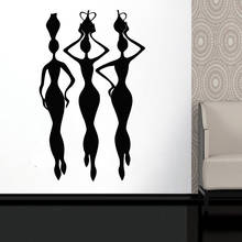 Afro American Wall Decal Beauty Salon Bedroom Home Decor African Woman Silhouette Africa Style Vinyl Window Stickers Mural Q510 2024 - buy cheap