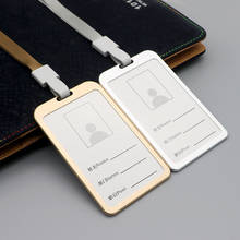 1PC Aluminum Alloy Card Holder Business Card ID Badge Holder Vertical Metal ID Business Case Nurse Accessories 2024 - buy cheap