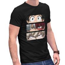 MHA Deku Todoroki And Bakugo Eye T Shirt Men Short Sleeves Pure Cotton T-shirt Anime Manga My Hero Academia Tee Graphic Tshirts 2024 - buy cheap