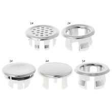 Bathroom Basin Sink Overflow Ring Six-foot Round Insert Chrome Hole Cover Cap 2024 - buy cheap
