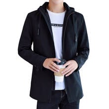 Осенний Новый стиль, корейский стиль, средняя длина, Тренч, мужская куртка с капюшоном, приталенный крой, модные женские куртки и пальто, повседневный стиль 2024 - купить недорого