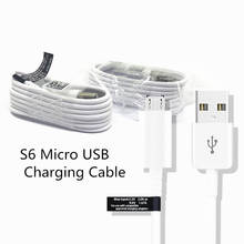 100 шт./лот 100% 1:1 A +++++ качественный 1,2 м Micro USB кабель для синхронизации данных для Samsung S6 Edge s6 note4 2024 - купить недорого