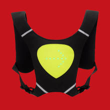 Chaleco reflectante de seguridad para motocicleta, mochila impermeable con señal de giro LED para exteriores, para correr y caminar de noche, para ciclismo 2024 - compra barato