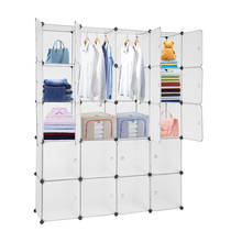 20 cubo de armazenamento organizador plástico cubby estante gaveta unidade estante armário sistema armário guarda-roupa para roupas sapatos brinquedos 2024 - compre barato