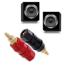 Terminal de altavoz, conector Banana de 4mm, conector rojo y negro, Unión de amplificador 2024 - compra barato