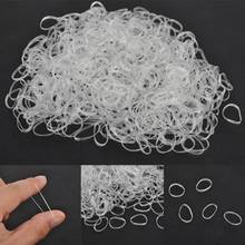 500Pcs Disposable Clear Rubber Band Elastic Hair Ring Bind Tie Ponytail Holder 2024 - buy cheap