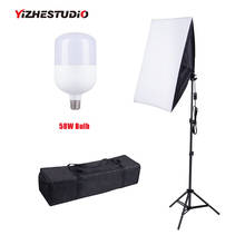 Yizhestudio Photo studio kit Softbox 50*70cm Lighting Box 220V 58W Bulbs with 2m Light Stand photography Light Diffuser Kit 2024 - buy cheap