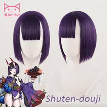 [Anihut】shuten Douji косплей парик судьба большой заказ FGO парик синтетические фиолетовые волосы Shuten Douji 2024 - купить недорого