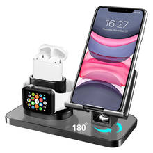 Aluminum 3in 1 Charging Dock For iPhone 12 Pro Mini 11 XR XsMax 8 7 Apple Watch Airpods Charger Holder For iWatch Stand Station 2024 - buy cheap