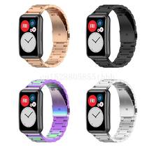 Replacement Bracelet Stainless Steel Metal Wrist Strap Watch Band for -HUAWEI Watch Fit 1.64" Vivid AMOLED Display Smart Watch 2024 - buy cheap