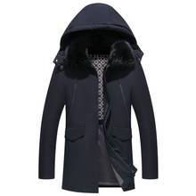 New Style Work Clothing Middle-aged down Jacket Men's Thick Mid-length Father Grandfather-Jacket Men's 2024 - buy cheap