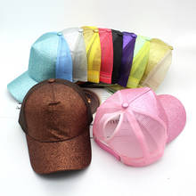 2020 Fashion Baseball Cap Women Snapback Hat Mesh Breathable Caps Summer Hat Female Adjustable Glitter Ponytail Caps Hip Hop 2024 - buy cheap