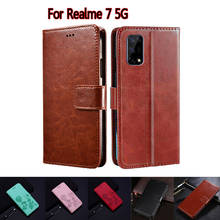 Flip Cover For OPPO Realme 7 5G Case RMX2111 Phone Protective Shell Funda Case For Realme7 5G Wallet Leather Hoesje Book Capa 2024 - buy cheap