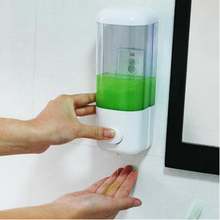 Dispensador de sabão/sabonete manual de parede wj826, recipiente para sabonete/sabonete/sanitizante para banheiro, xampu e gel de parede com 500ml 2024 - compre barato