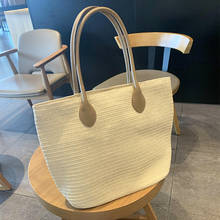 Casual rattan grande capacidade tote bolsas femininas designer de palha sacos de ombro vime tecer praia verão grandes bolsas bali sac 2021 2024 - compre barato