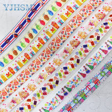 E-20425-729, 5/8” Cartoon Elastic Ribbon Printed, DIY handmade accessories, packaging decorative ribbon 2024 - buy cheap