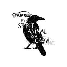 JumpTime 13 x 3.8cm For Black Crow My Spirit AnimalIs A Crow Vinyl Car Stickers Creative Sticker Waterproof Window Trunk Decal 2024 - buy cheap