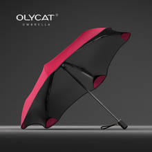 OLYCAT-paraguas plegable para niños y mujeres, sombrilla de aluminio resistente a la lluvia, al sol, al viento, transparente, 6K, UPF50 + 2024 - compra barato