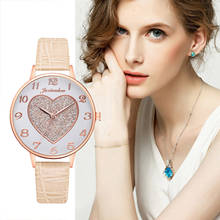 Zegarek Damski Relógio Para Mulheres Luxo Elegante Relógios Amor Fosco Discar Simples Couro Banda de Pulso de Quartzo часы женские F3 2024 - compre barato