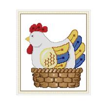 Hen Hatching Eggs Chinese Cross Stitch Kits Counted Printed Canvas 14CT 11CT Handmade Embroidery Thread Kits DMC DIY Needlework 2024 - buy cheap