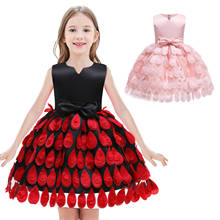 Мода для детей ясельного возраста детская одежда для девочек без рукавов перо лоскутное платье с фатиновой юбкой и бантом вечерние платье элегантное платье принцессы костюм # g4 2024 - купить недорого