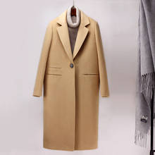 Autumn Winter coat women New Fashion Cashmere Wool coat Outerwear Female long Thicken Warm Woolen Overcoat Women Trench Coat 2024 - buy cheap