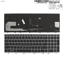 US QWERTY New Replacement Keyboard for HP EliteBook 850 G5 755 G5 850 G6 ZBook 15u G5 Laptop Silver Frame Black Key 2024 - buy cheap