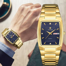 WWOOR-Relojes de cuarzo deportivos para Hombre, cronógrafo de lujo, a la moda, con fecha, dorado, regalos 2024 - compra barato