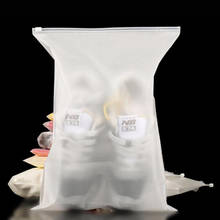 Bolsa de almacenamiento de plástico transparente mate, bolsas de viaje con cierre de cremallera, cierre deslizante, embalaje, 20 unids/paquete 2024 - compra barato