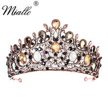 Miallo Rhinestone Crown for Women Hair Accessories Ancient Gold Crystal Tiaras and Crowns Hair Jewelry Headpiece Headwear Gift 2024 - buy cheap