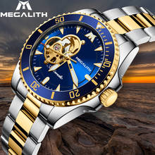 MEGALITH Luxury Automatic Mechanical Men Watch Tourbillon Waterproof Sport Watches Male Wristwatch Steel Clock Relogio Masculino 2024 - buy cheap