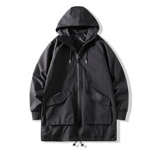 Ветровка мужская в стиле Харадзюку, уличная одежда, водонепроницаемая куртка-бомбер в стиле хип-хоп, пиджак-карго, винтажный черный, 2021 2024 - купить недорого