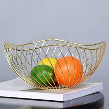 Nordic Fruit Basket Home Tableware Vegetable Drain Plate Iron Craft Storage Bowl Kitchen Living Room Fruit Storage Holder 2024 - buy cheap