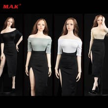 1/6 Female Professional Suit Sleeveless Stretch  Shirt & Women High Slit Skirt V1020 For 12 Inch Action Figure Dolls 2024 - buy cheap