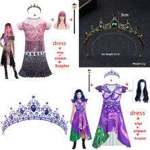 Fantasia de cosplay evie descendentes 3, fantasia filme audrey, traje de festa para crianças 2024 - compre barato