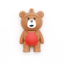 Usb Flash Drive 4gb 32GB Cute Apron Bear Model Pendrive 16gb Pen Drive 8GB 64GB U Disk Flash Memory Stick Drive Hot Gift for Boy 2024 - buy cheap