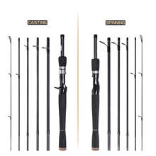 New 2.1m 2.4m 2.7m Casting Spinning Fishing Rod Hard Multi-section Telescopic Carbon Fiber Travel Pole Perch Sea Fishing Rod 2024 - buy cheap